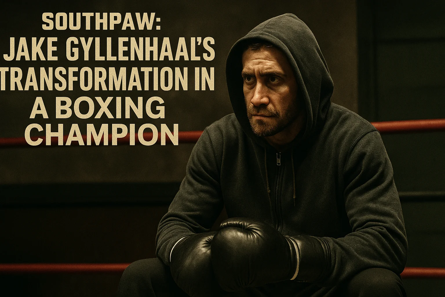 Jake Gyllenhaal training as a boxer in Southpaw, showcasing his intense physical and emotional transformation.